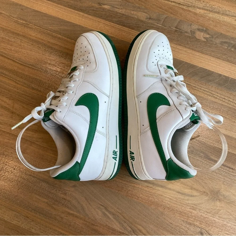 Nike Air Force XXV Men's 1 '07 Players Green on White, Size 8